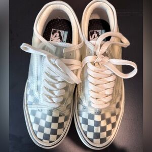 Vans Oldskool Clear Transparent Checkerboard Sneakers